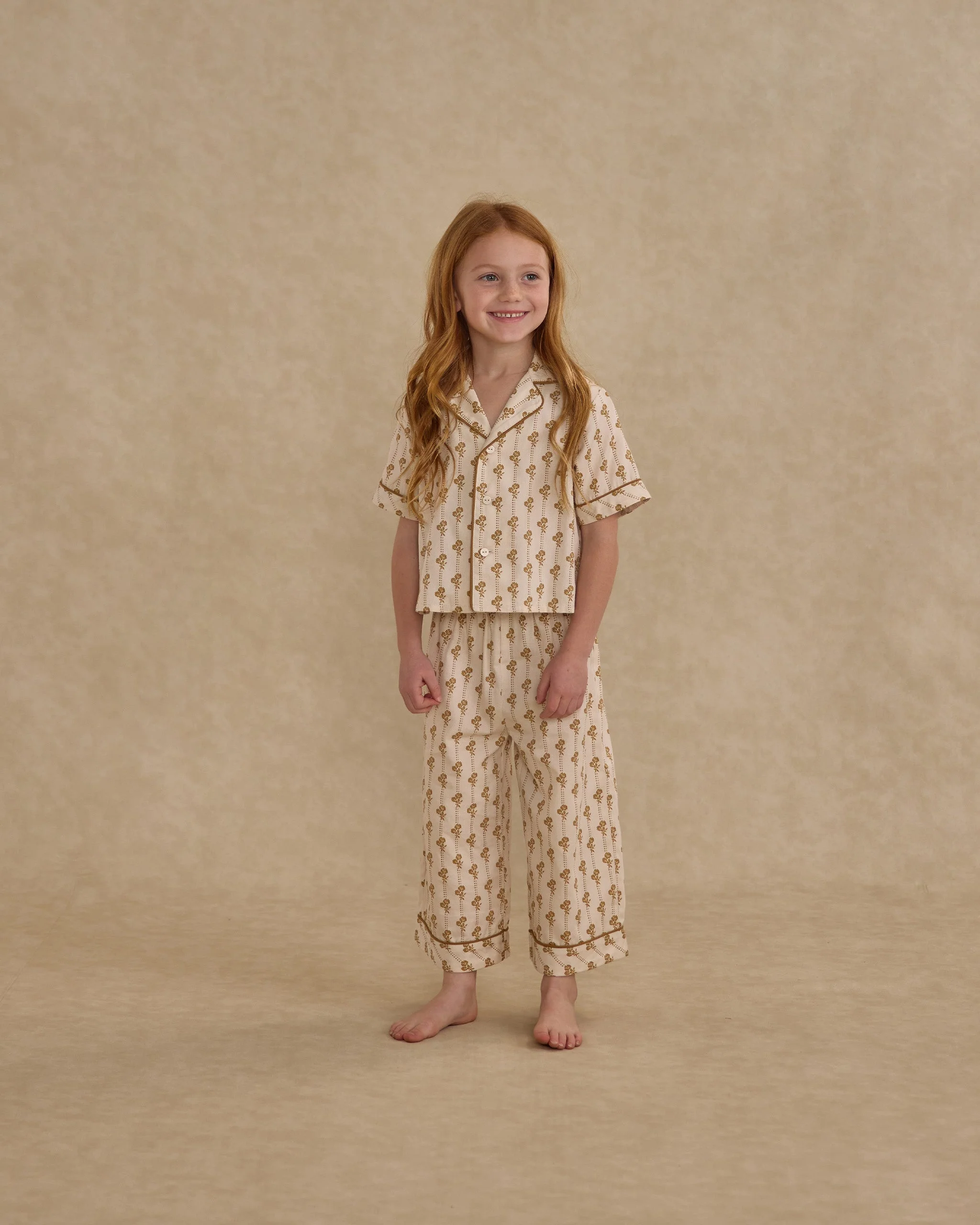 Woven Pajama Set || Golden Bloom - Image 4