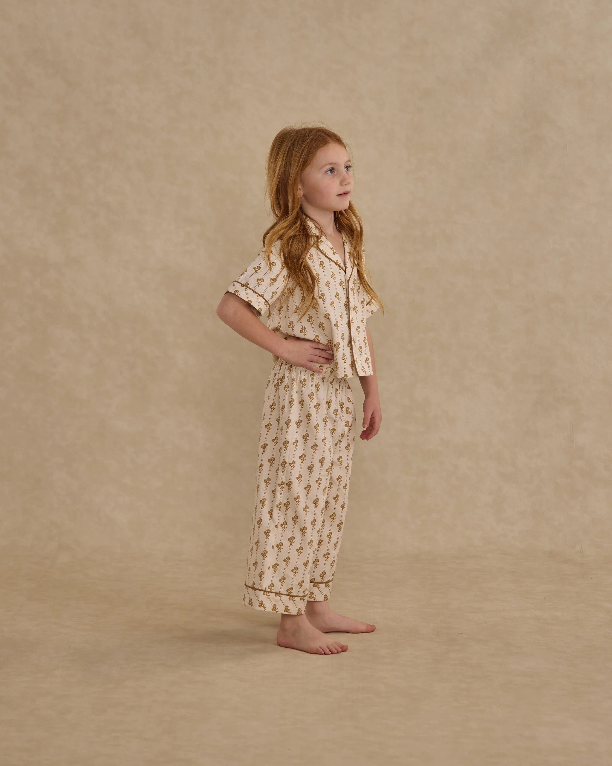 Woven Pajama Set || Golden Bloom - Image 5
