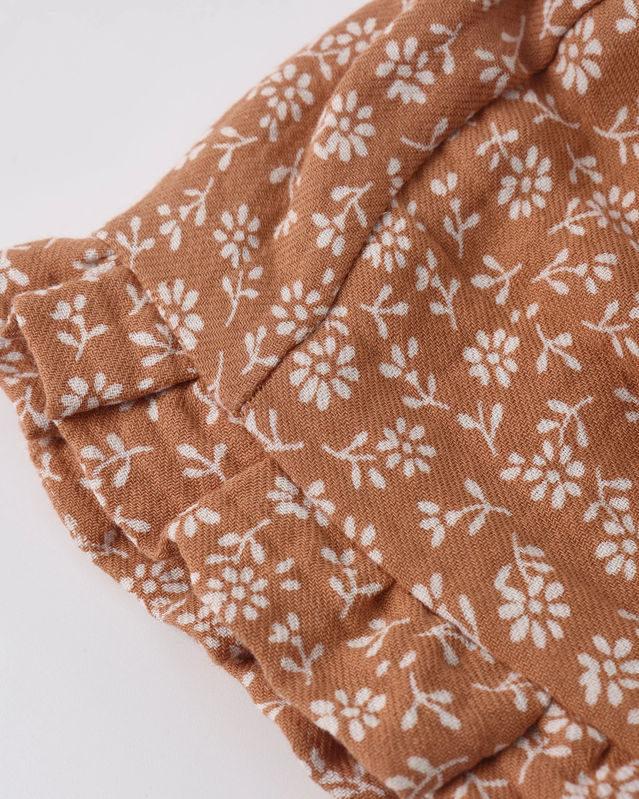 Woven Ruffle Bonnet Poppy Floral - Image 6