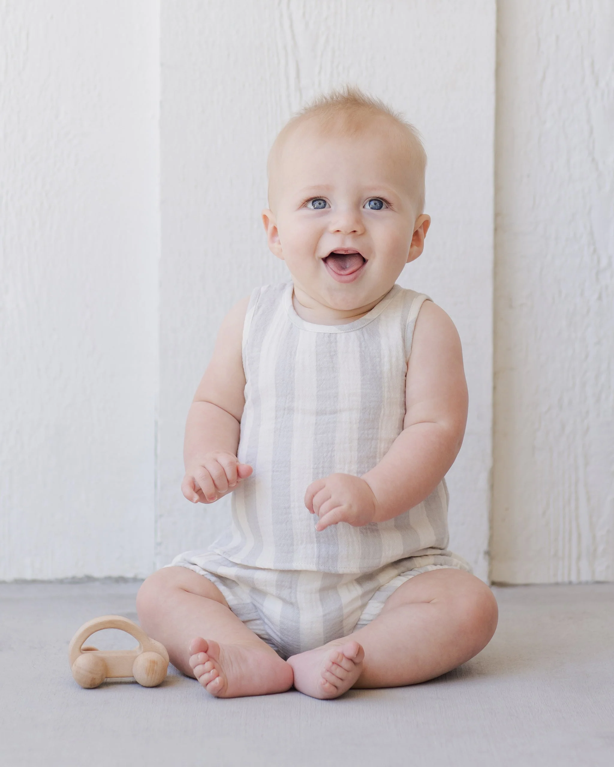 Woven Tank + Short Set || Sky Stripe - Image 2