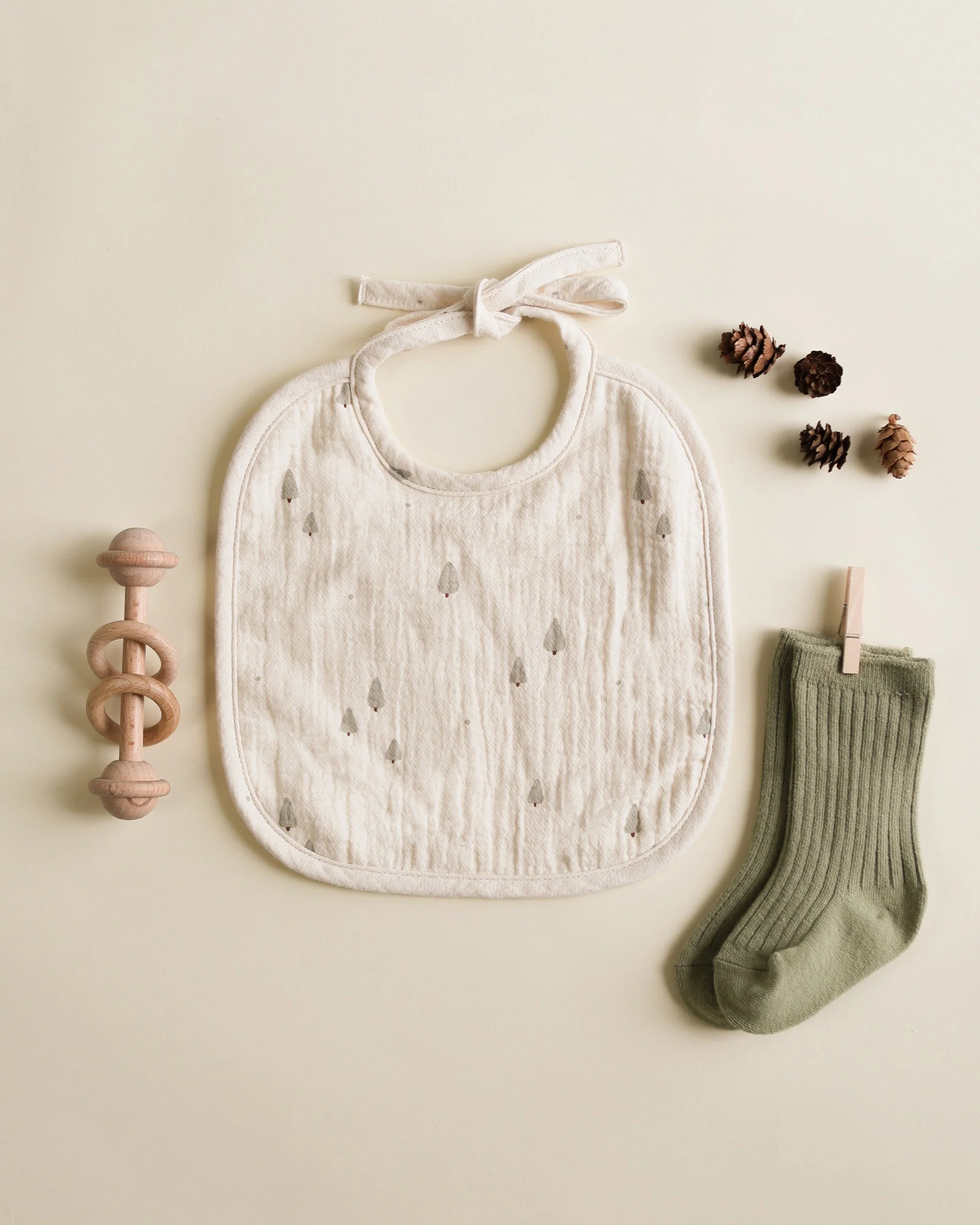 Woven Tie Bib || Trees - Image 3