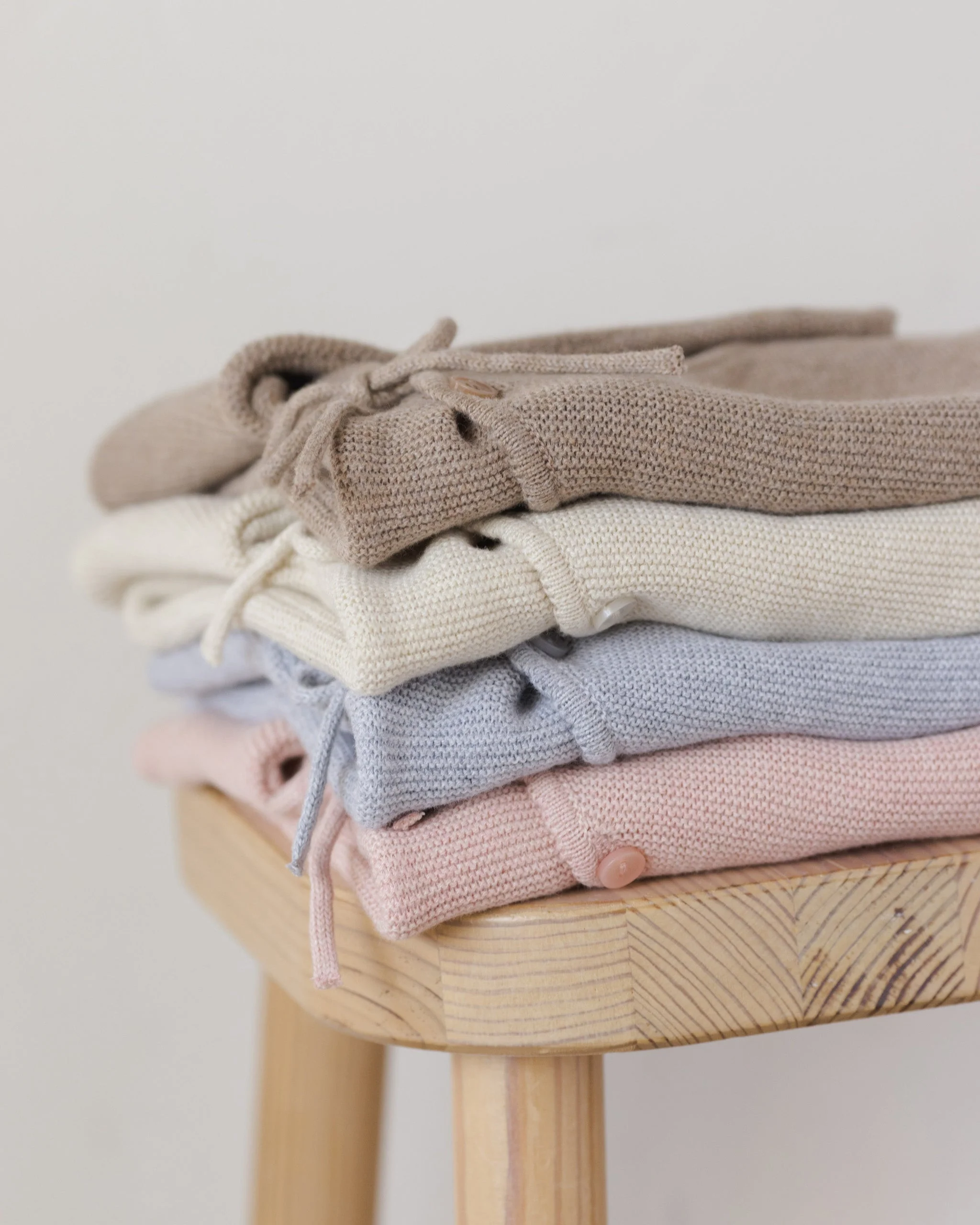 Wrap Knit Footie || Heathered Dusty Blue - Image 6