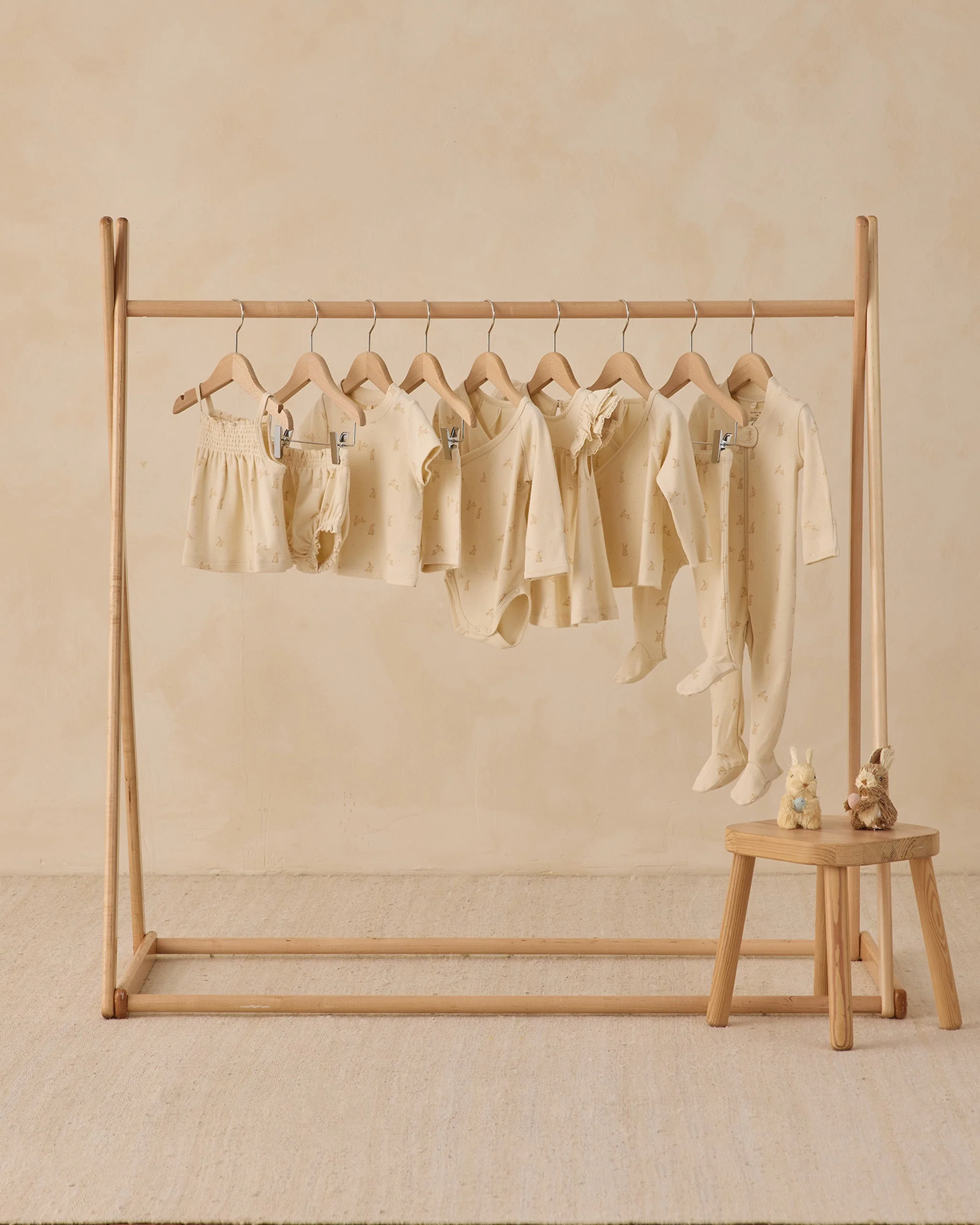 Wrap Top + Footed Pant Set Bunnies - Image 6