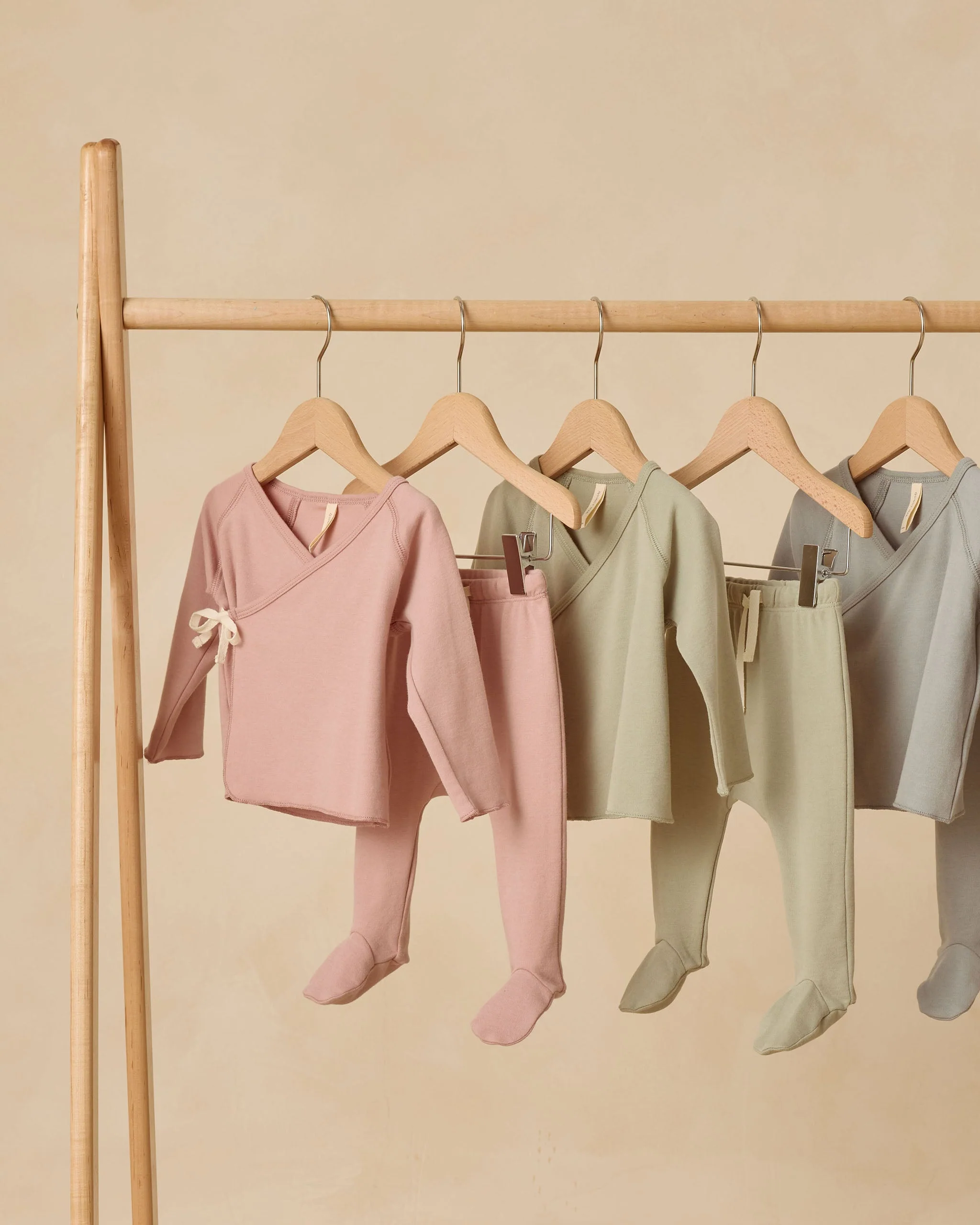 Wrap Top + Footed Pant Set || Fern - Image 6