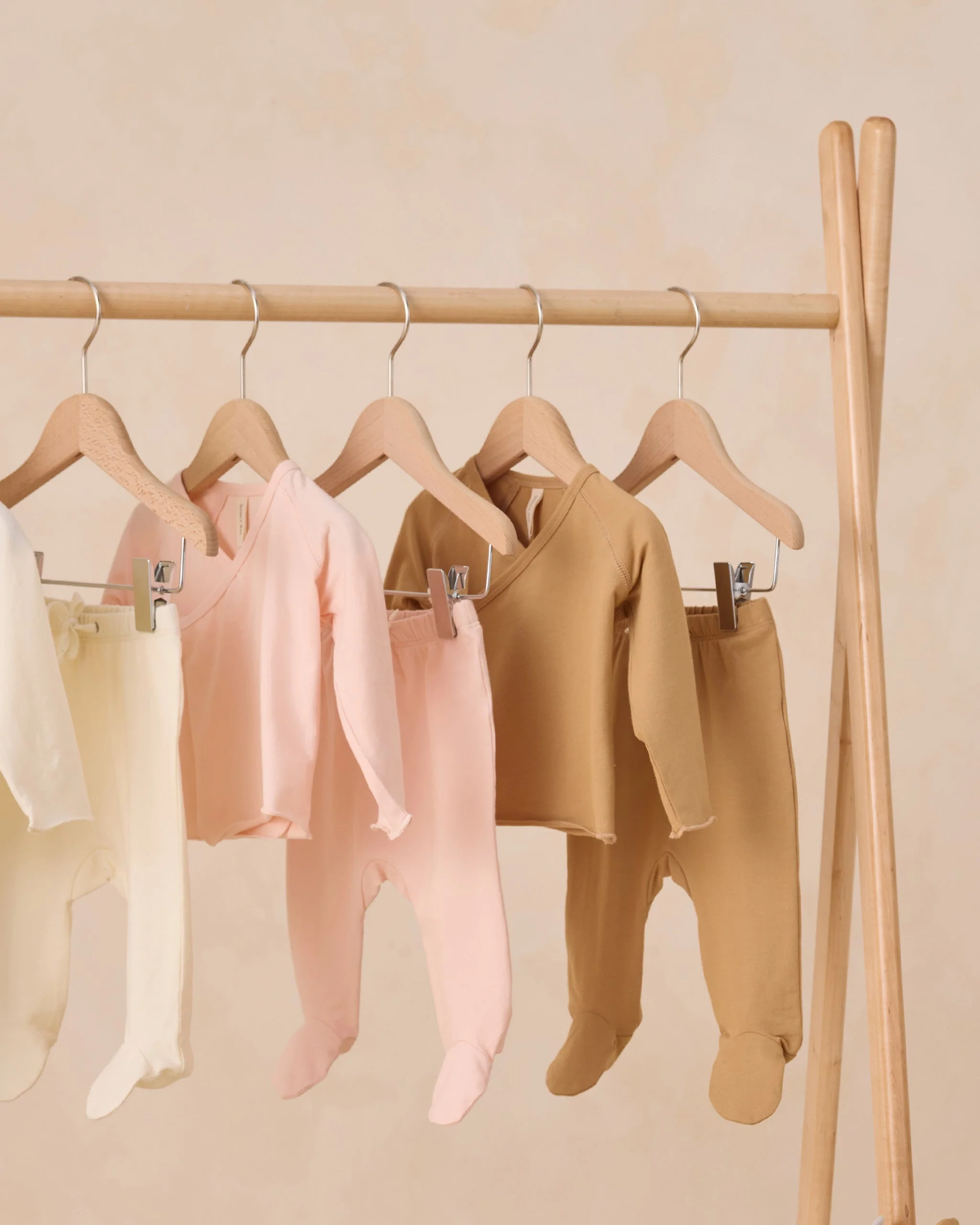 Wrap Top + Footed Pant Set || Honey - Image 3