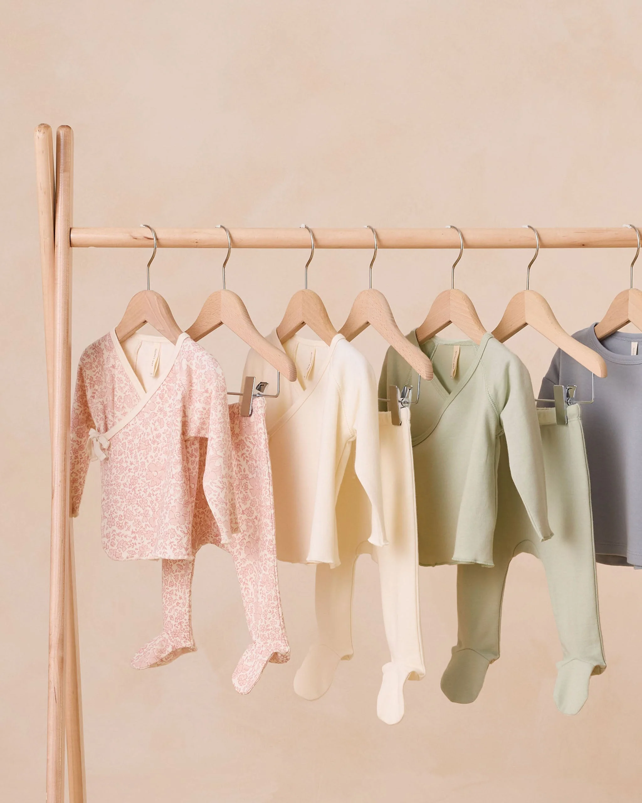 Wrap Top + Footed Pant Set || Mint - Image 2