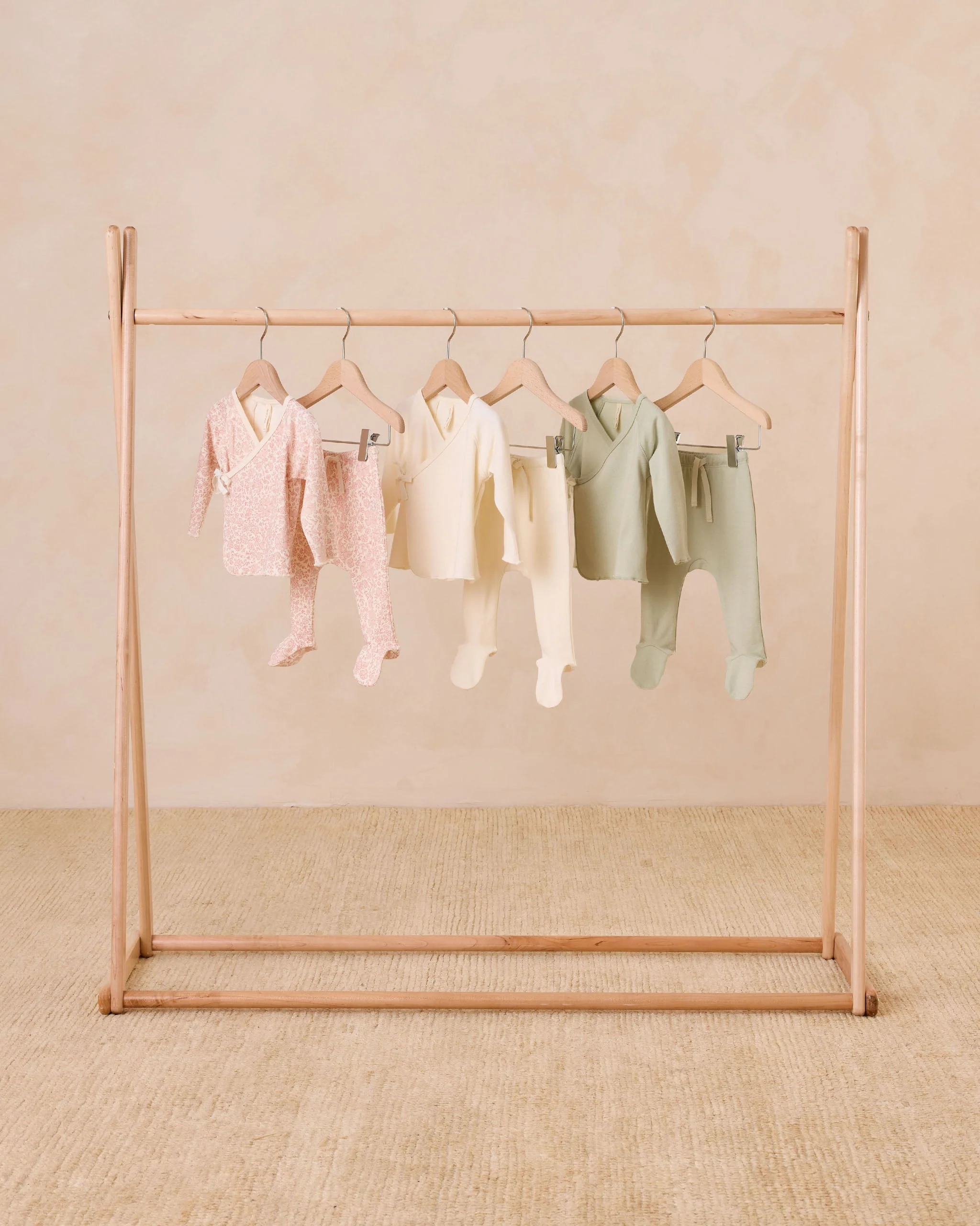 Wrap Top + Footed Pant Set || Mint - Image 3