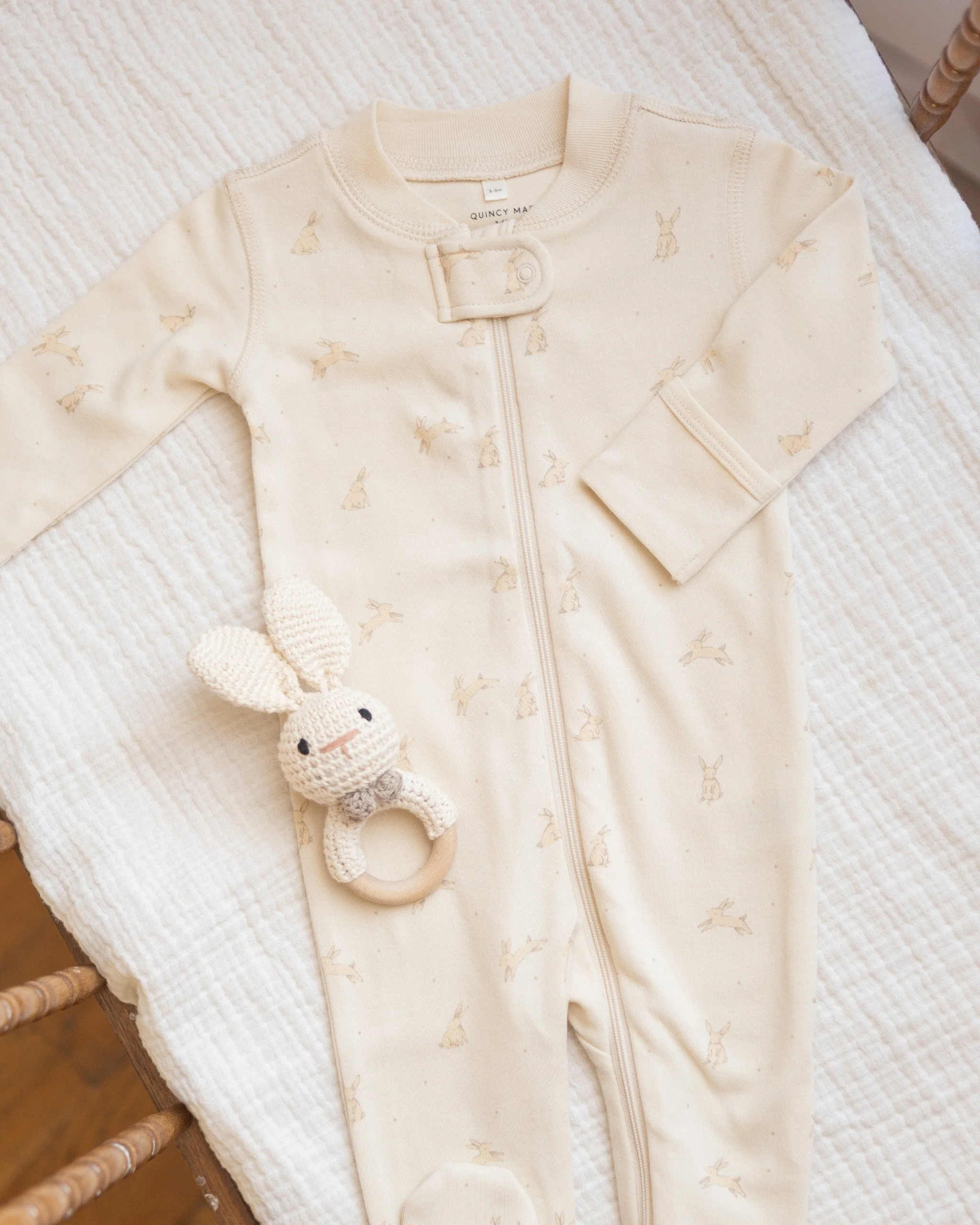 Zip Long Sleeve Sleeper Footie Bunnies - Image 7