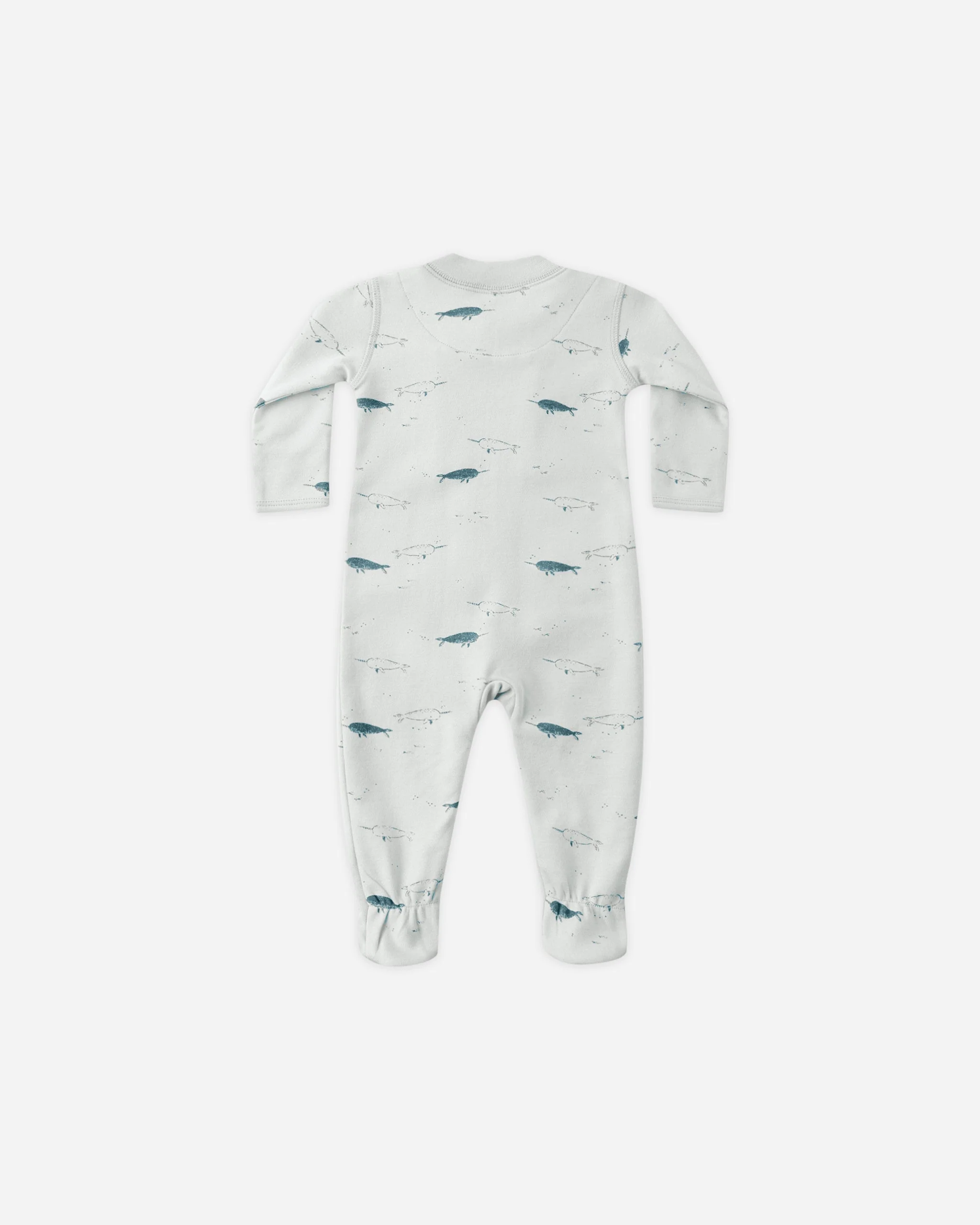 Zip Long Sleeve Sleeper Footie || Narwhals - Image 2