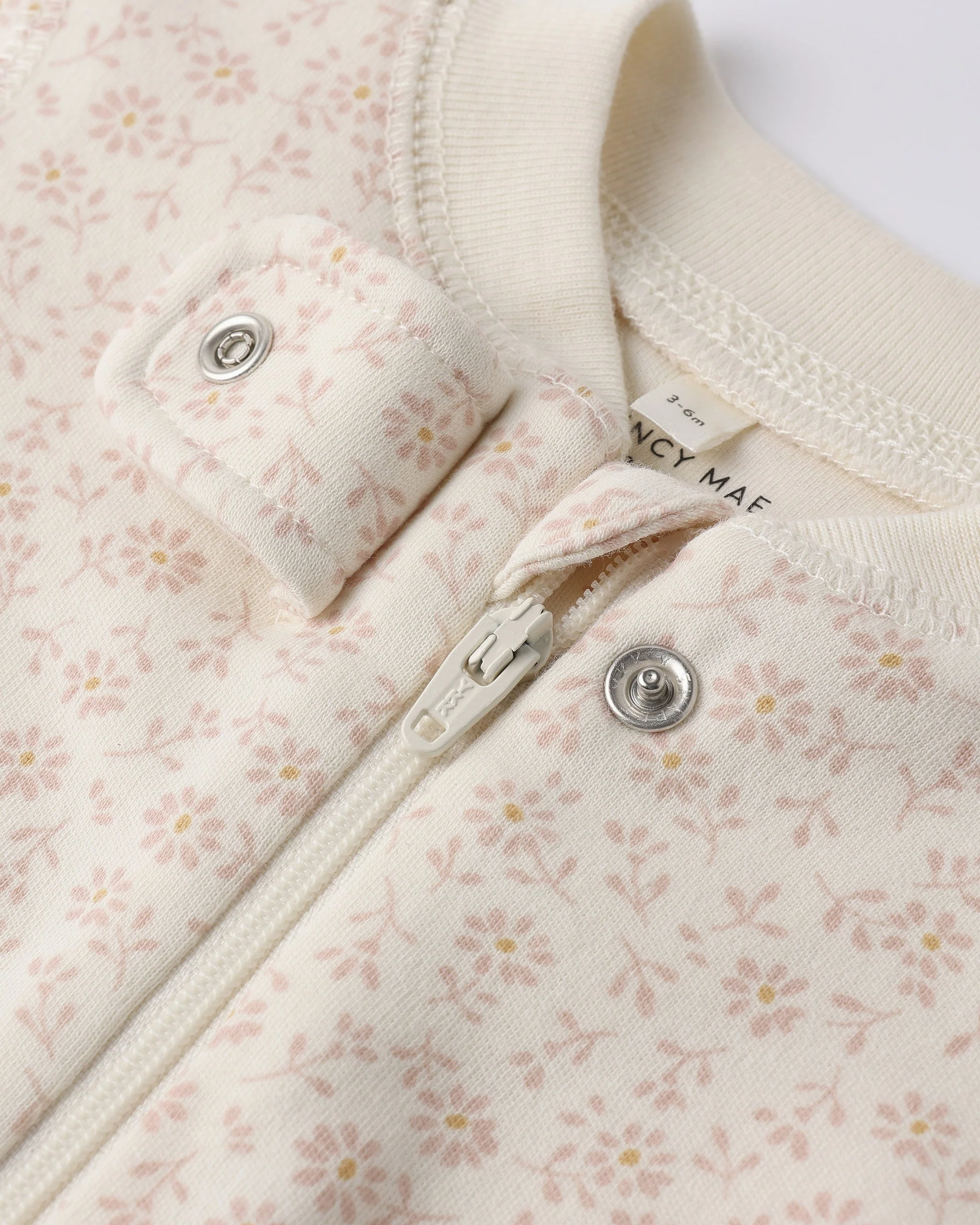 Zip Longsleeve Sleeper Footie Ditsy - Image 5
