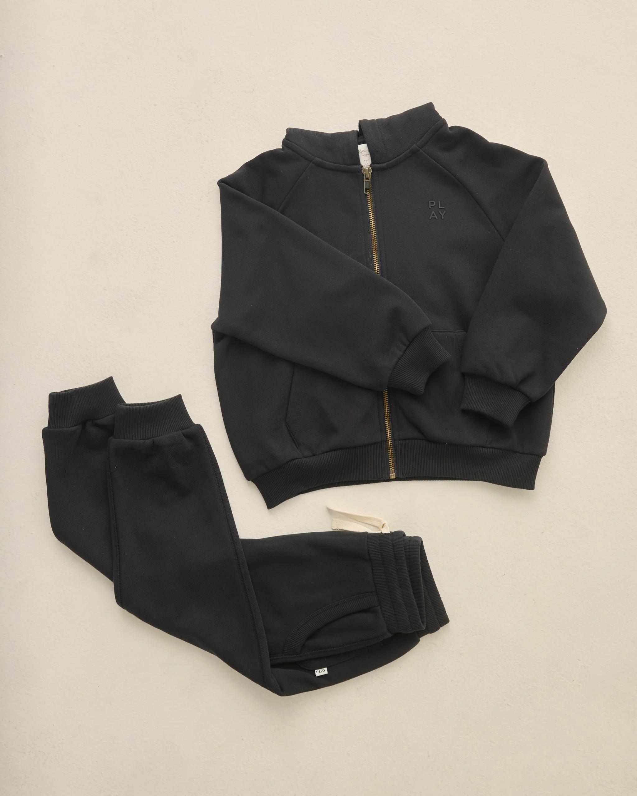 Zip Raglan Hoodie Black - Image 6