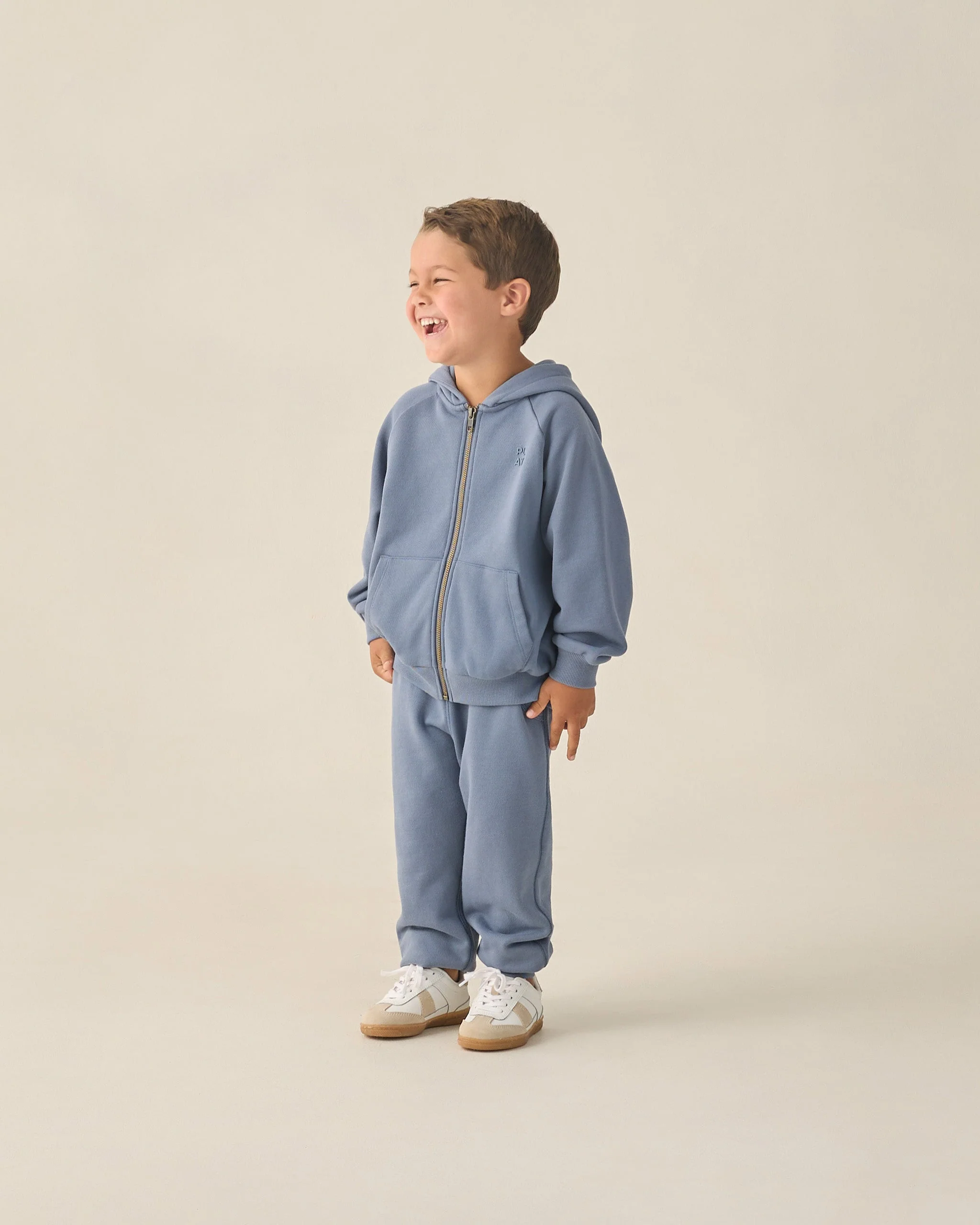 Zip Raglan Hoodie Marine - Image 2