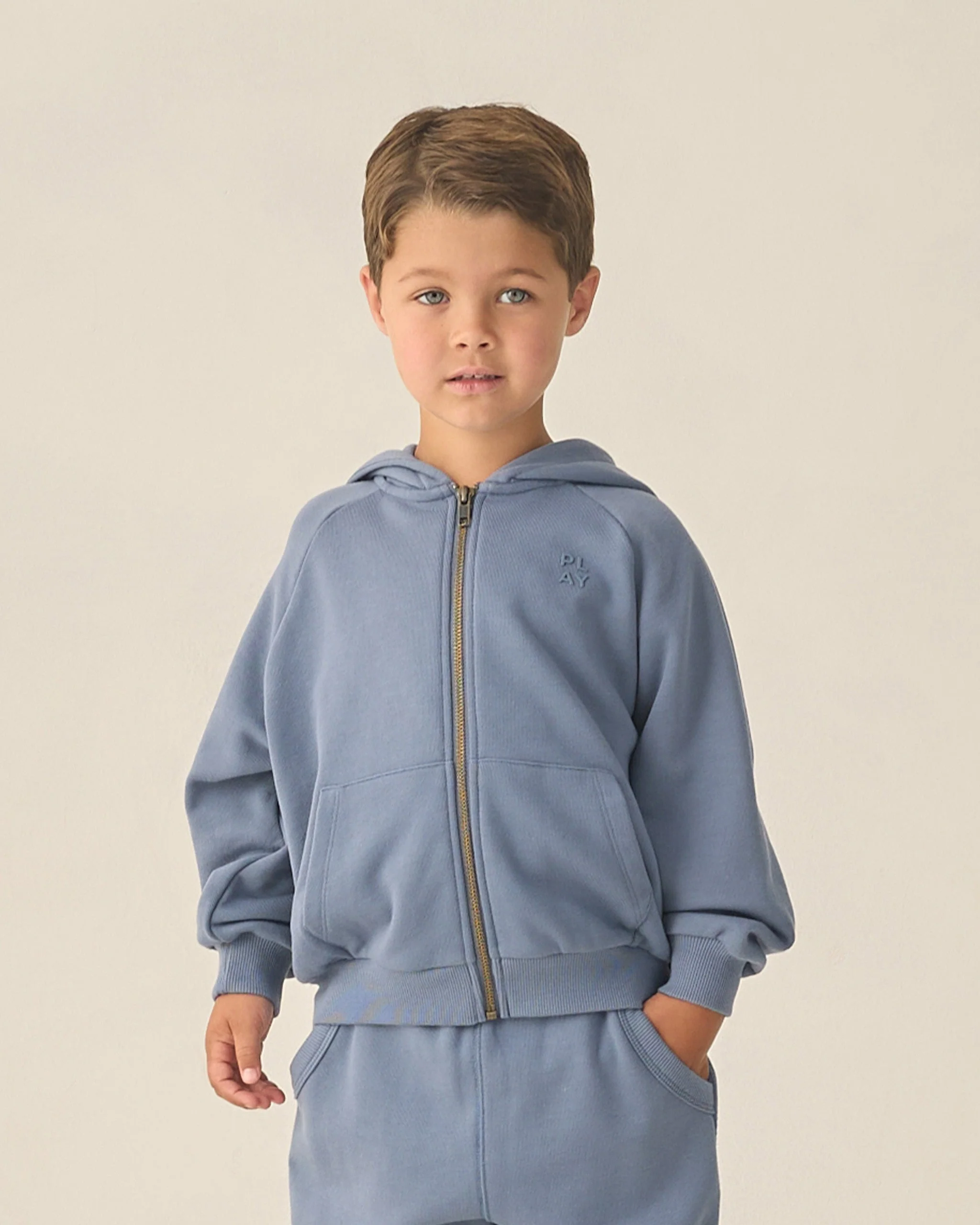 Zip Raglan Hoodie Marine - Image 4