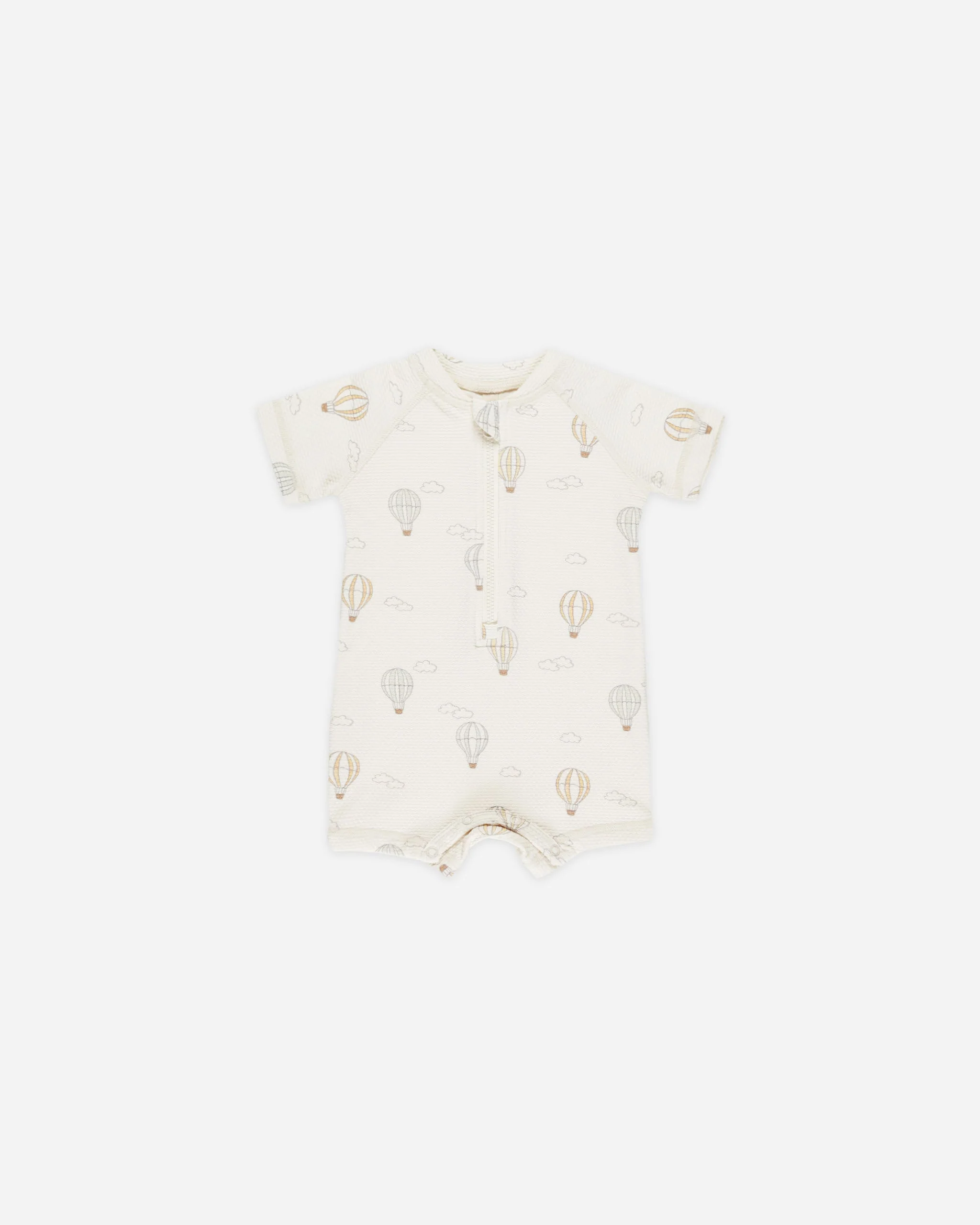 -Zip Rashguard One-Piece || Hot Air Balloons-