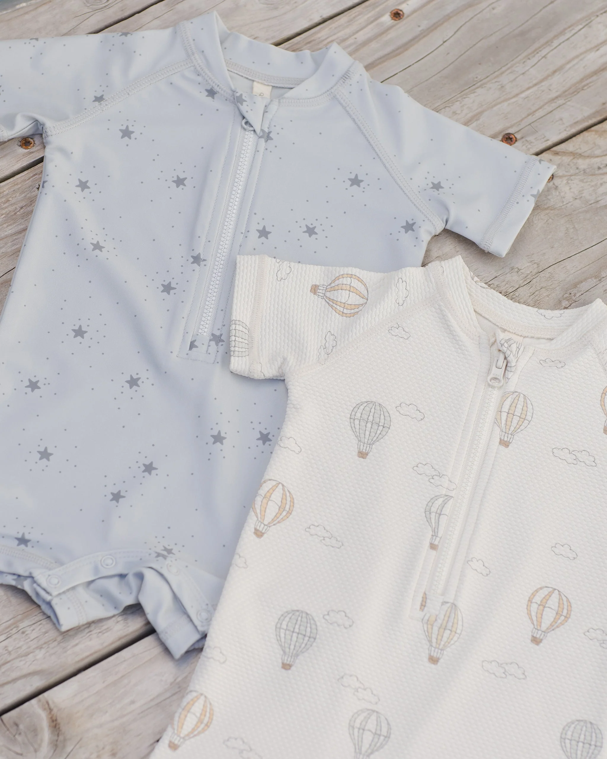 -Zip Rashguard One-Piece || Hot Air Balloons- - Image 3
