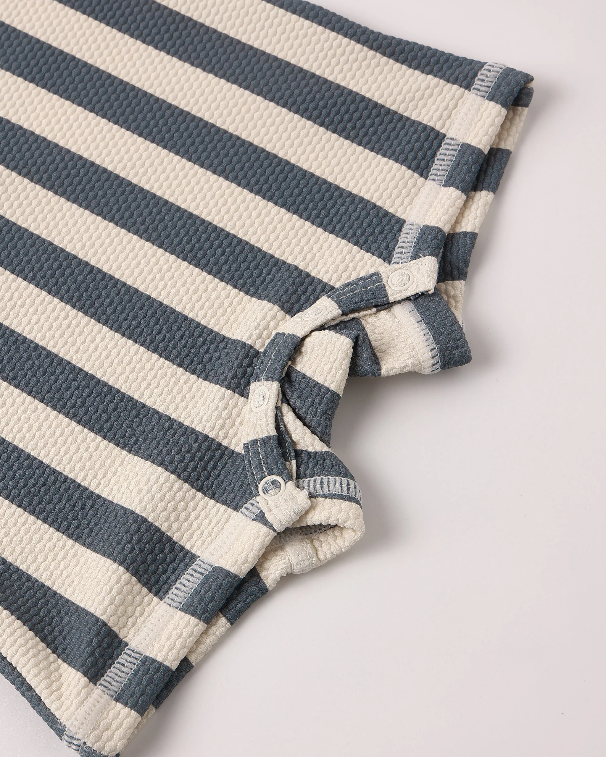Zip Rashguard One-Piece Retro Ocean Stripe - Image 4