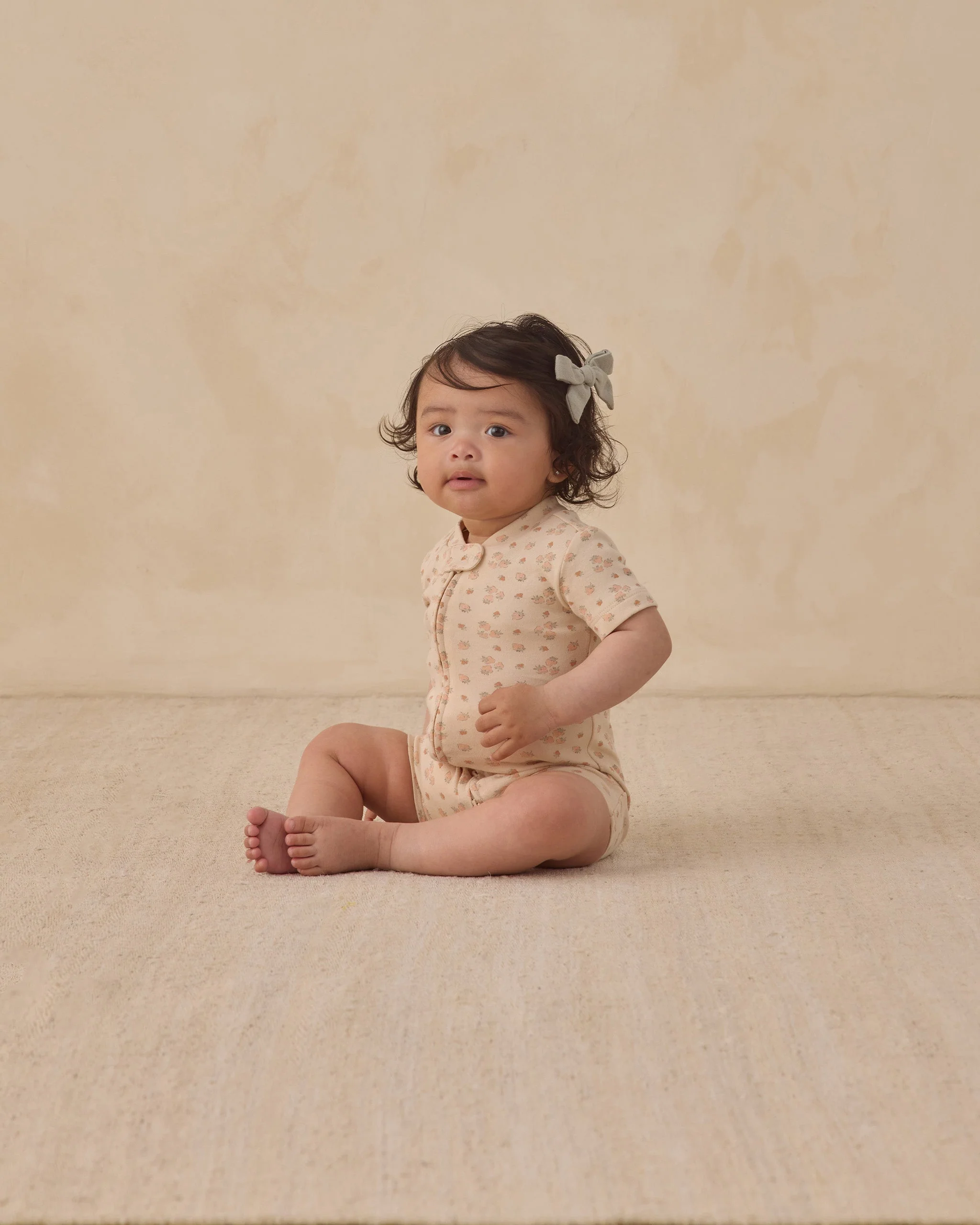 Zip Short Sleeve Sleeper Strawberries - Image 2