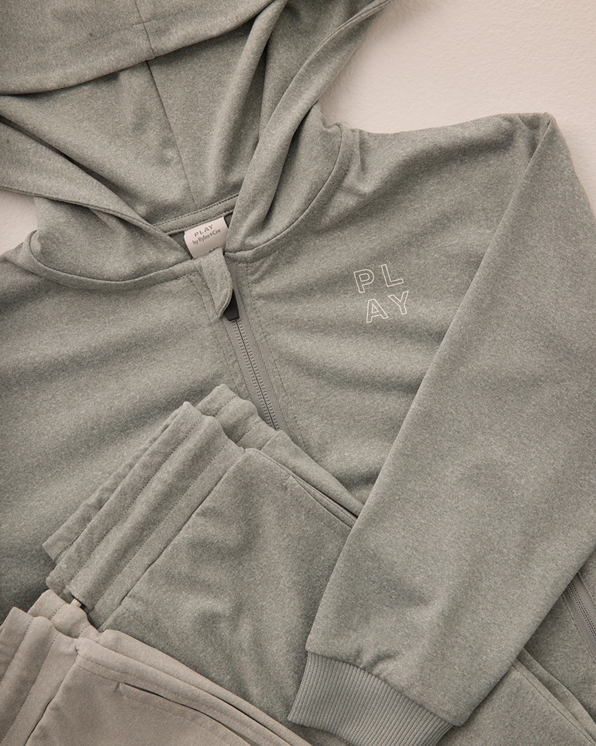 Zip-Up Tech Hoodie || Heathered Eucalyptus - Image 3